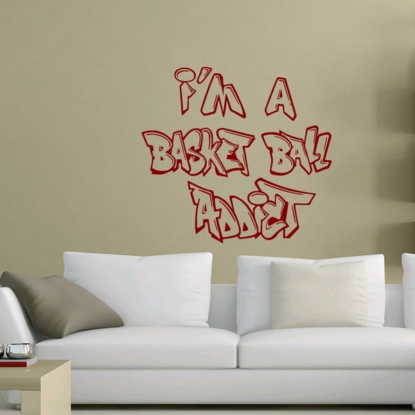 Exemple de stickers muraux: Basket Ball Addict